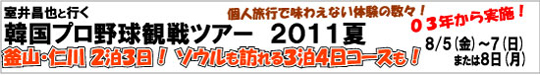 韓国プロ野球観戦ツアー2011夏